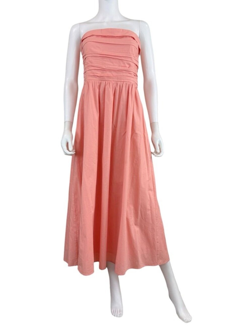 WAYF NWT Coral Sammie Pleat Strapless Sundress Size L